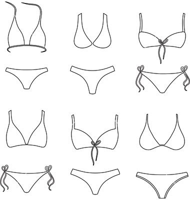 How To Draw Bikinis, Swimsuit Template, Bathing Suit Drawing, Swimsuit Sketch, Camping Drawing, Baithing Suits, Suit Drawing, Abi Motto, Model Template