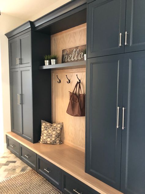 Mudroom Remodel, Entryway Storage Cabinet, Mudroom Cabinets, Entry Storage, Mud Room Entry, Porch Remodel, Mudroom Entryway, Mudroom Decor, Mudroom Laundry Room