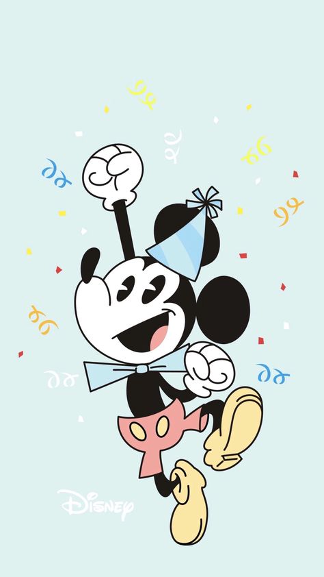 Wallpaper Mickey Mouse Tumblr, Birthday Background Wallpaper, Mickey Mouse Wallpaper Iphone, Mickey Mouse Pictures, Kawaii Disney, Mickey Mouse Art, Disney Background, Disney Iphone, Birthday Wallpaper