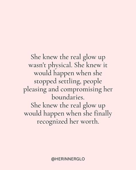 She was doing it this time ; she was becoming her 🕊️💖 Comment GLO UP and I’ll send you the 🔗 to my FREE Ultimate Inner Healing Guide to understand your emotional well being and get back to YOU so you can be your strongest, most loving self. Follow @herinnerglo for self worth empowerment, confidence, building your dream life & business, loving yourself and most of all becoming your next level self through mindset. [ self love, business, self worth, confidence, life purpose, empowerment, h... Becoming Your Dream Self, Working On Self Love, Becoming Confident In Yourself, You Can Get Through This, Build Yourself, Self Worth Quotes Inspiration Motivation, Have Confidence In Yourself Quotes, Quote Self Confidence, Becoming Her Quotes