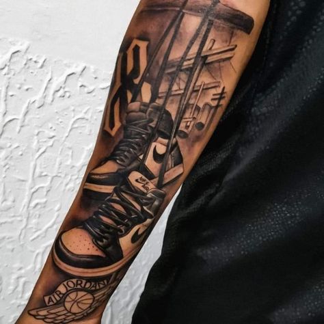 Westcoast Tattoo Ideas, Louisiana Tattoo Ideas, Louisiana Tattoo, Jordan Tattoo, Hip Hop Tattoo, Basketball Tattoos, Houston Tattoos, Tattoos Forearm, Black Men Tattoos