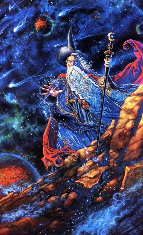 Merlin The Wizard, Old Wizard, Evil Wizard, Fantasy Wizard, Baba Yaga, Gandalf, High Fantasy, Arte Fantasy, Fantasy Inspiration