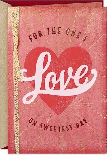 Amazon.com : Hallmark Sweetest Day Card (for The One I Love) : Office Products Boyfriend Embroidery, For The Man I Love, Happy Sweetest Day, Valentines Day Romantic, Embroidery Heart, The One I Love, Valentine Messages, Card For Husband, Embroidery Hearts