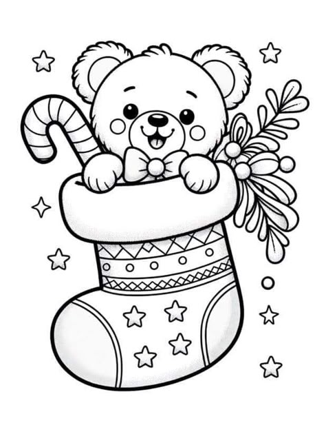 Christmas Stocking Coloring Pages, Stocking Coloring Page, Christmas Coloring Pages Free Printable, Santa Drawing, Cozy Hideaway, Merry Christmas Coloring Pages, Christmas Coloring Pages For Kids, Christmas Colouring Pages, Christmas Colouring