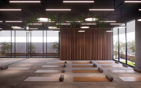 Yoga Interior Design, Yoga Studio Interior, Yoga Room Design, Gym Design Interior, Studio Pilates, Yoga Studio Design, Wellness Studio, Gym Interior, Yoga Space