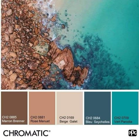 Ocean Color Palette, Turquoise Color Palette, House Redo, House Color Palettes, Color Schemes Colour Palettes, Colour Combos, Nature Color Palette, Ocean Colors, Room Color Schemes