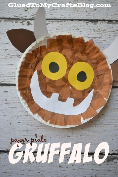 Paper Plate Gruffalo {Kid Craft} Gruffalo Craft, Gruffalo Activities, Storybook Crafts, Snake Crafts, Thanksgiving Crafts For Toddlers, Gruffalo's Child, Paper Plate Craft, Thanksgiving Crafts Preschool, Easy Thanksgiving Crafts