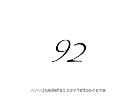 Ninety Two-92 Number Tattoo Designs - Page 2 of 4 - Tattoos with Names 92 Tattoo, Number Tattoo Design, Serif Numbers, Best Tattoo Fonts, Number Tattoo Fonts, Tattoos With Names, Top Free Fonts, Fonts For Logos, Bold Script Font