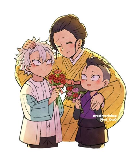 Demon Slayer Siblings, Shinazugawa Siblings, Shinazugawa Family, Genya Sanemi, Sanemi Genya, Shinazugawa Brothers, Zoro And Robin, Sanemi And Genya, Demon Slayer Fanart