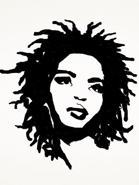 Lauryn Hill Shen Long Tattoo, Arte Grunge, Lauryn Hill, Dope Tattoos, Funky Art, Art Drawings Sketches, Future Tattoos, Graphic Poster, Black Art