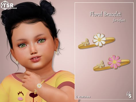 The Sims Resource - Sims 4 - Bracelets - WisteriaSims - Floral Bracelet for Infant Sims 4 Infant Earrings Cc, Sims 4 Cc Infant Jewelry, Sims 4 Infant Jewelry, Sims 4 Toddler Jewelry Cc, Sims 4 Kids Jewelry Cc, Sims 4 Cc Infant Accessories, Sims 4 Infant Accessories, Sims 4 Toenails, Sims 4 Cc Kids Accessories