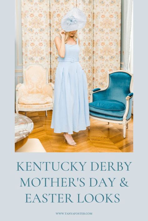 Want to know what to wear to a Kentucky Derby party, Mother's Day or even Easter? I have the chicest look for you! Easter Looks, Stylish Outfits Casual, Sweater Outfits Fall, Kentucky Derby Party, Spring Event, Derby Party, Fall Denim, Shopping Photography, Easter Dress