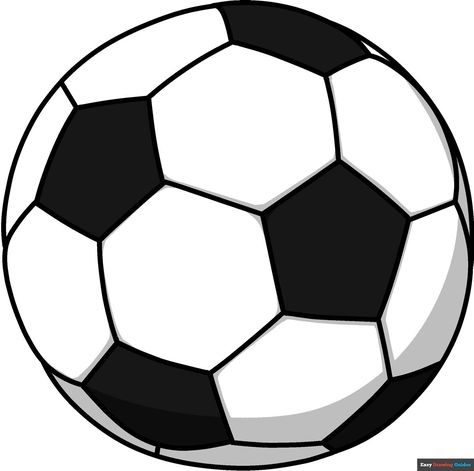 Learn How to Draw a Cartoon Soccer Ball: Easy Step-by-Step Drawing Tutorial for Kids and Beginners. See the full tutorial at https://easydrawingguides.com/how-to-draw-a-cartoon-soccer-ball/ . Ball Drawing Easy, Sports Arts And Crafts, Dog Playing With Ball, Honeycombs Drawings, Sports Printables, Draw A Hexagon, Arts And Crafts For Kids Easy, Sport Art Projects, Sports Drawing