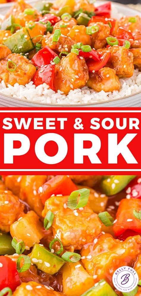 Sweet And Sour Pork Recipe Easy, Sweet Sour Pork Recipe, Sweet And Sour Pork Chops, Sweet And Sour Pork Recipe, Chinese Pork Recipes, Sweet N Sour Pork Recipe, Asian Stir Fry Recipe, Sweet Sour Pork, Pork Stir Fry Recipes