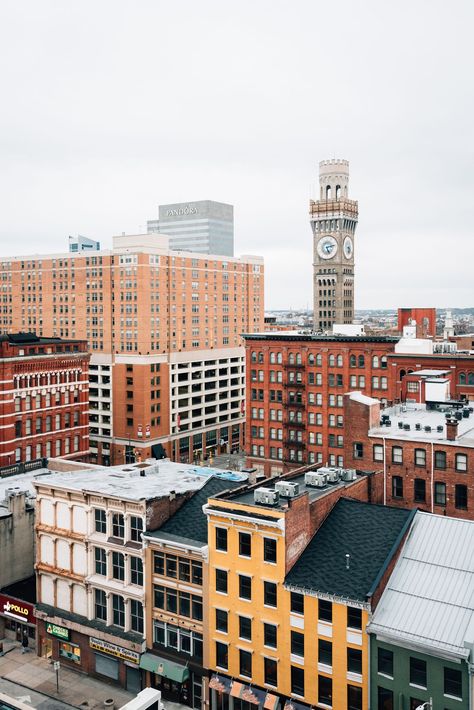 View of the Bromo-Seltzer Tower and downtown Baltimore, Maryland Baltimore Skyline, Baltimore City, Hotel Motel, Posters Framed, Baltimore Maryland, Image House, College Life, City View, City Skyline