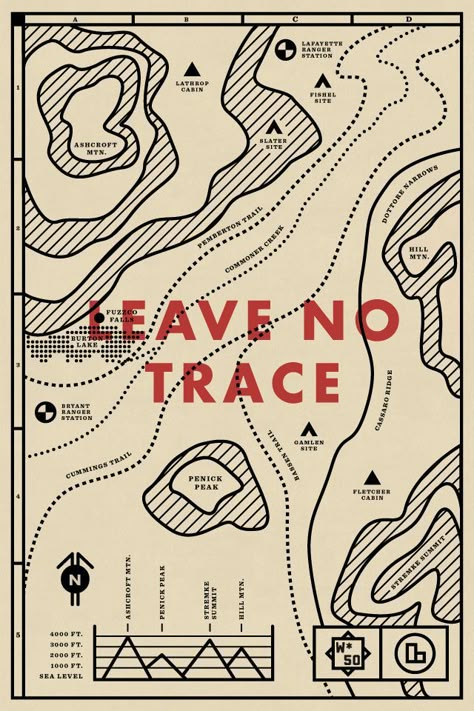 purelikegolddd: “ (via Wander Postcard Project : No. 50 / Travis Ladue | graphic design) ” Maps Design, Typographie Logo, Visuell Identitet, Posters Inspiration, Best Posters, Graphisches Design, Buch Design, Leave No Trace, Postcard Design