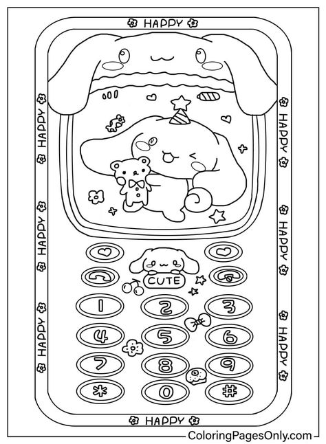 Printable Cinnamoroll, Cinnamoroll Coloring Pages, Colouring Templates, Sanrio Coloring, Monster Truck Coloring Pages, Mermaid Coloring Book, Family Coloring Pages, Christmas Coloring Sheets, Star Coloring Pages