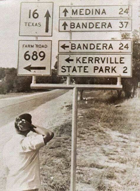 Circa 1955 be Kevin Donahue Texas Highway, Kerrville Texas, Country Aesthetic, Texas Forever, Texas Towns, Loving Texas, Texas Girl, Country Signs, Texas History