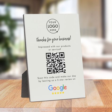 Qr Code Business Card, Business Review, Google Review, Tabletop Signs, Promotional Products Marketing, Business Reviews, Custom Displays, Peinados Fáciles Para Cabello Corto, Google Reviews