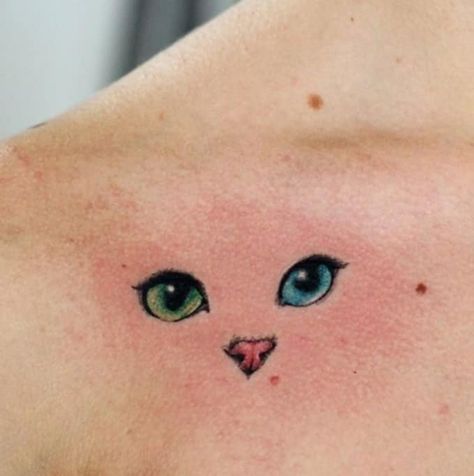 Those eyes Cat Eye Tattoos, Nose Tattoo, Cat Paw Tattoos, Cat Tattoo Simple, Cute Cat Tattoo, Black Cat Tattoos, Cat Nose, Paw Tattoo, Silhouette Tattoos