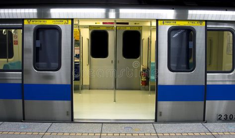 Chinese Subway Train. Carriage with doors open #Sponsored , #paid, #AD, #Subway, #open, #doors, #Chinese Pink Retro Wallpaper, Train Carriage, Open Image, Subway Train, Open Art, Open Doors, Business Icons Design, Retro Wallpaper, Door Opener