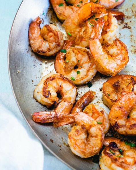 This sauteed shrimp recipe comes out juicy and seasoned to perfection in less than 10 minutes! Here are the secrets to how to saute shrimp. #sauteedshrimp #sauteshrimp #easyshrimp #healthyshrimp #shrimprecipe How To Saute Shrimp, Sauteed Shrimp Recipe, Devein Shrimp, Creamy Shrimp Pasta, Sauteed Shrimp, Vegetarian Cookbook, Couple Cooking, Shrimp Seasoning, Frozen Shrimp