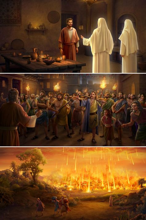 From this #picture, we can see that the people of Sodom were too #evil to the point where they were hated by both man and God. These people were burnt and left no trace by the fire from #heaven. #God #Bible_Characters #Bible_Cartoon #Bible_Pictures #Bible_Photos #Bible_Drawings Sodom And Gomorrah Art, Sodom And Gomorrah Bible, Sodom Gomorrah, Bible Drawings, Bible Cartoon, Bible People, Christian Movie, Bible Photos, Sodom And Gomorrah