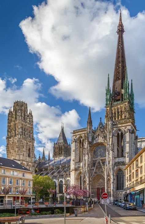 The Best Things to Do in Rouen, France | CheeseWeb Vernon France, Rouen France, Normandie France, Gothic Cathedral, Religious Architecture, Cathedral Church, Normandy France, Place Of Worship, Clock Tower