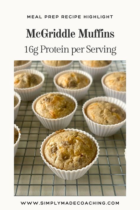 Protein McGriddle Muffins Healthy Egg Mcmuffin Recipe, High Protein Mcgriddle Muffins, Protein Mcgriddle Muffins, High Protein Pancake Muffins, Protein Mcgriddle, Mcgriddle Muffins, Protein Breakfast Muffins, Egg Mcmuffin Recipe, Weekday Routine