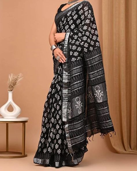 ***LINEN SAREE saree with beautiful Digital Printed pallu Silver jari Weaving border ~Blouse :- Running colour with Digital Printed ~Cut:- 6.30 mtr CODE: HPOO1040 WHATSAPP @ 8618709919 / DM **Humble Pleats offers worldwide shipping shipping charges are based on the weight of the item and the destination. **Accepts online payments. Do not offer exchanges, cash on delivery, or returns - except for damaged products. In the case of a damaged product, it must be in its original condition in ... Saree Kurti, Kurti Dress, Canada Fashion, Linen Saree, Elegant Drapes, Don't Compare, Trending Products, Designer Saree, Uk Fashion