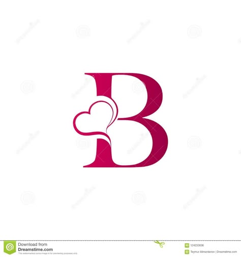 B Alphabet Design Beautiful, B With A Heart, B Logo Design Fonts, Blondie Tattoo, B Letter Design, Queen Tattoos, B Heart, B Letter Images, B Letter Logo