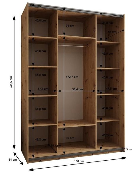 Fresh arrival! Behold the exceptional Trosa I Sliding Door Wardrobe 160cm, now available at an irresistible price of £577.99 #homedecor #furnituregold #goldfurniture #livingroom #ukfurniture #homeandgarden #furnituregolduk #freedelivery Single Wardrobe Design, Wardrobe Inside Design, Wardrobe Management, Living Room Armoire, Sliding Door Wardrobe, Space Efficiency, Mirrored Door, Hallway Cabinet, Bulky Sweaters