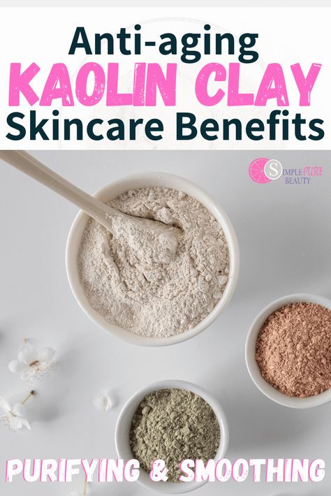 Kaolin Clay Recipes, Kaolin Clay Mask Recipe, Kaolin Clay Benefits, Clay Soap Recipe, Clay Mask Benefits, Diy Clay Mask, Kaolin Clay Mask, White Clay Mask, Aphrodisiac Foods