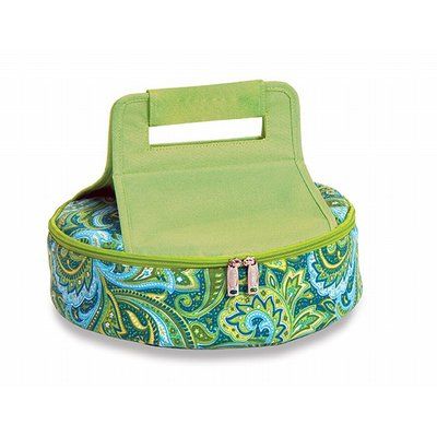 Picnic Plus by Spectrum Cake 'n Carry Carrier Food Carrier Bag, Paisley Cake, Casserole Carrier, Picnic Tote, Patio Picnic, Food Carrier, Insulated Lunch Tote, Cake Carrier, Green Paisley