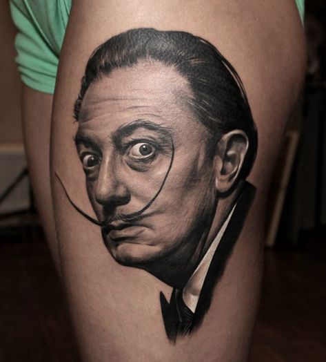 Potrait Tattoo, Best Tattoo Ideas For Men, Dali Tattoo, Photo Realism Tattoo, Mujeres Tattoo, Japan Tattoo Design, Best Tattoo Ideas, Tattoo Ideas For Men, Tatuaje A Color