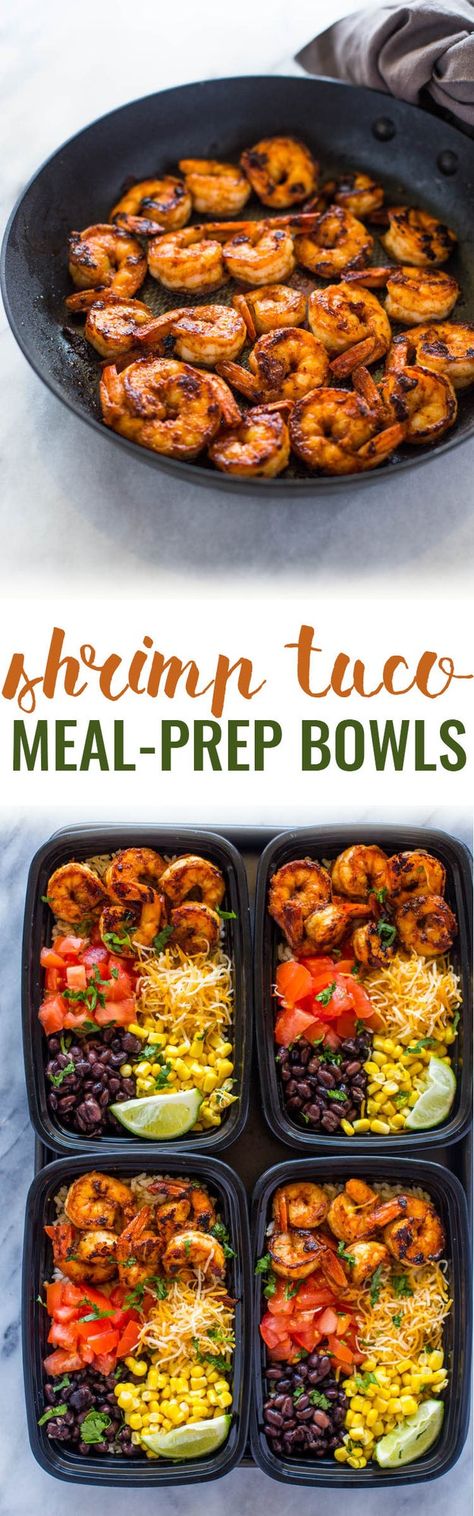 Shrimp Taco Meal, Taco Meal Prep, Healthy Shrimp Tacos, Shrimp Bowls, Taco Meal, Shrimp Taco, Metabolism Diet, Prep Bowls, Healthy Shrimp