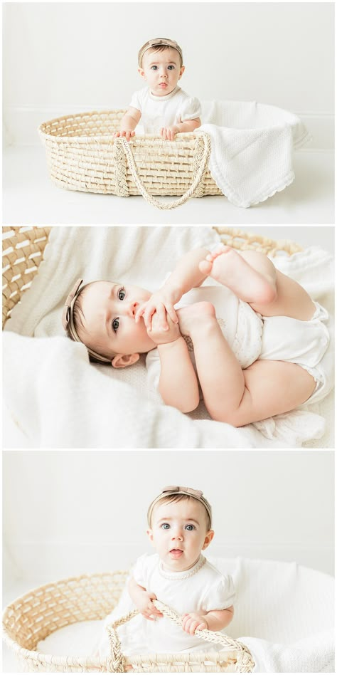 6mo Photoshoot, 6 Month Photoshoot, Studio Baby Photography, 6 Month Baby Picture Ideas, Mother Baby Photography, Baby Birthday Photoshoot, Blow Bubbles, Foto Newborn, Sitter Sessions