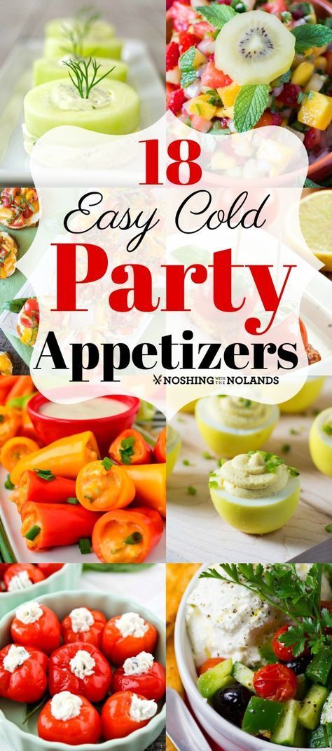 Easy Cold Finger Foods, Cold Party Appetizers, Cold Veggie Pizza, Cold Appetizers Easy, Cold Finger Foods, Make Ahead Appetizers, Fingerfood Party, Appetizers For A Crowd, Easy Cold