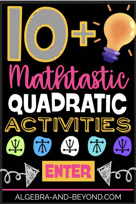 Quadratic Equations Project, Quadratic Functions Activities, Algebra Graphs, Graphing Quadratics, Factoring Quadratics, Quadratic Equations, Solving Quadratic Equations, Quadratic Formula, Quadratic Functions