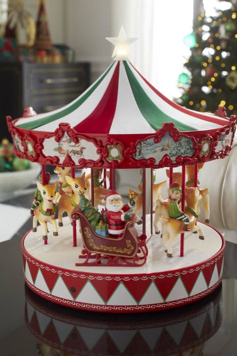 HE99Z Neiman Marcus Vintage Carousel Neiman Marcus Christmas, Christmas Carousel, Vintage Carousel, Mr Christmas, Christmas Tabletop Decor, Christmas Tabletop, Animated Christmas, Holiday Store, Holiday Centerpieces