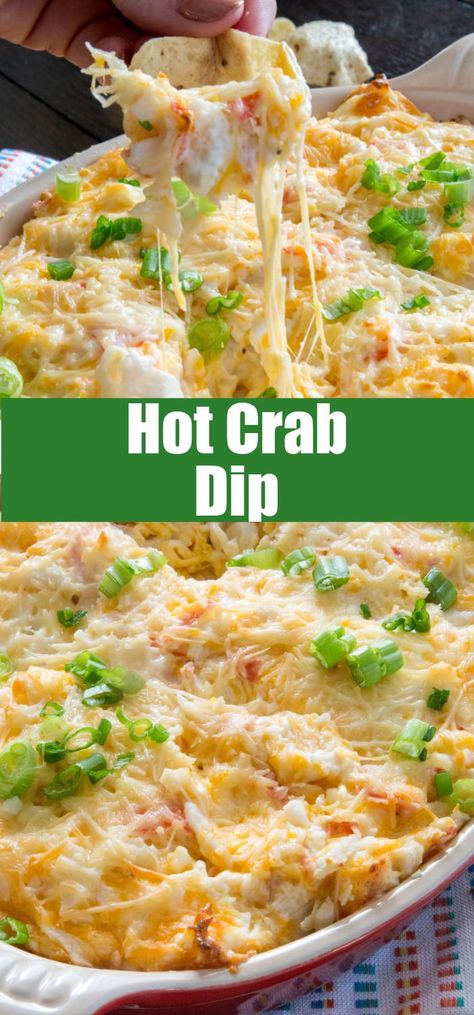 Spicy Crab Dip, Hot Crab Dip Recipe, Seafood Healthy, Chips Dip, Spicy Crab, Hot Crab Dip, Lump Crab, Diy Easy Recipes, Cheesecake Dip