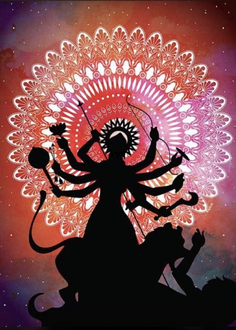 माता रानी, Navratri Wallpaper, Health Wealth And Happiness, Happy Durga Puja, Buddha Art Drawing, Doodle Art Flowers, Durga Painting, Durga Images, Mandala Art Therapy