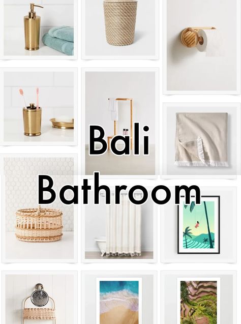 Bali Interior Design Inspiration, Bali Bathroom Ideas, Bathroom Ideas Master Bath, Bali Bathroom, Bali Interior Design, Bali Interior, Bohemian Bathroom Decor, Visit Bali, Bathroom Decor Themes