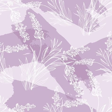 Lavender Pattern Wallpaper, Lavender Print Pattern, Lavender Background, Dressing Recipes, Purple Design, Floral Retro, Retro Illustration, Lavender Color, Salad Dressing