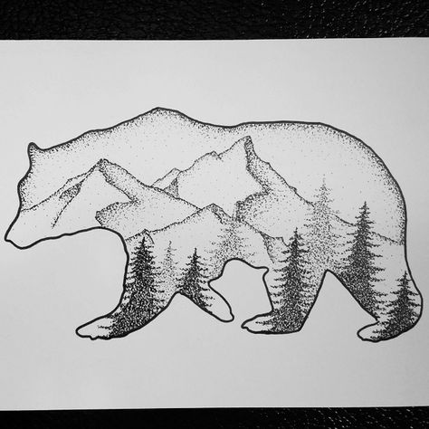 Alaska Bear Tattoo, California Bear Tattoo Outline, Grizzly Bear Outline, Fine Line Bear Tattoo, Bear Tattoo Outline, Bear Outline Tattoo, California Bear Tattoo, California Bear Tattoos, Log Drawing