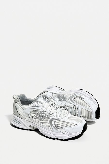 New Balance 350, New Balance 530 White Silver, New Balance 530 White, New Balance Runners, Silver Trainers, New Balance Trainers, Boys Belt, New Balance Outfit, Mode Shoes