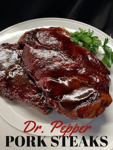 Bbq Pork Steaks In Crock Pot, Dr Pepper Pork, Pork Shoulder Steak Recipes, Pork Steak Recipes, Pork Shoulder Steak, Loin Recipes, Pork Steak Recipe, Pepper Pork, Ham Steak