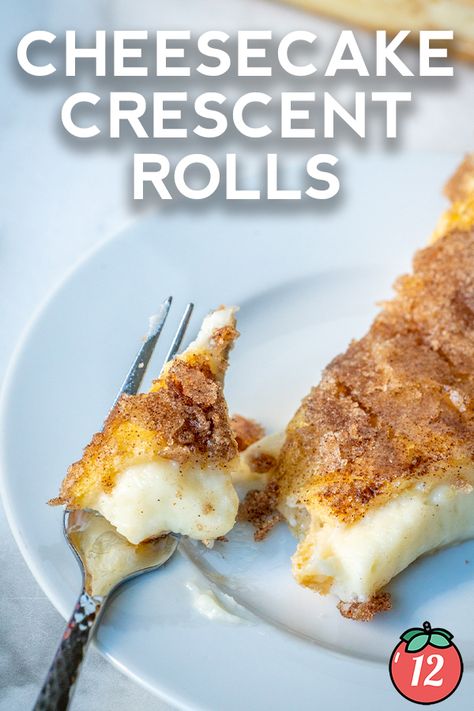 Cheesecake Crescent Rolls Recipes, Crescent Rolls Recipes, Cheesecake Crescent Rolls, Thanksgiving Cheesecake, Crescent Roll Cheesecake, Easy Dessert Bars, Cream Cheese Crescent Rolls, Cheesecake Crust, 12 Tomatoes Recipes