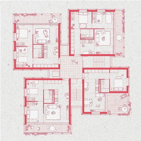 ‘Residential Towers’ by @estudi_biga @martisarda.arquitectes • Want to be featured? #archisource • #architecture #arch #nextarch… | Instagram Residential Building Plan, Architectural Plan, Plan Layout, Architecture Life, Floor Plan Drawing, Architectural Floor Plans, Apartment Architecture, Layout Architecture, Apartment Plans