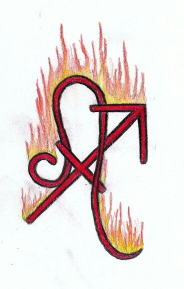 Leo and Sagittarius tattoo combined. I'd prefer it in plain black with no fire added. Power Symbol Tattoo, Poker Tattoos, Zodiac Leo Art, Zodiac Signs Leo Tattoo, Sagittarius Tattoo Designs, Leo Tattoo Designs, Sagittarius Tattoo, Aries And Sagittarius, Libra Tattoo